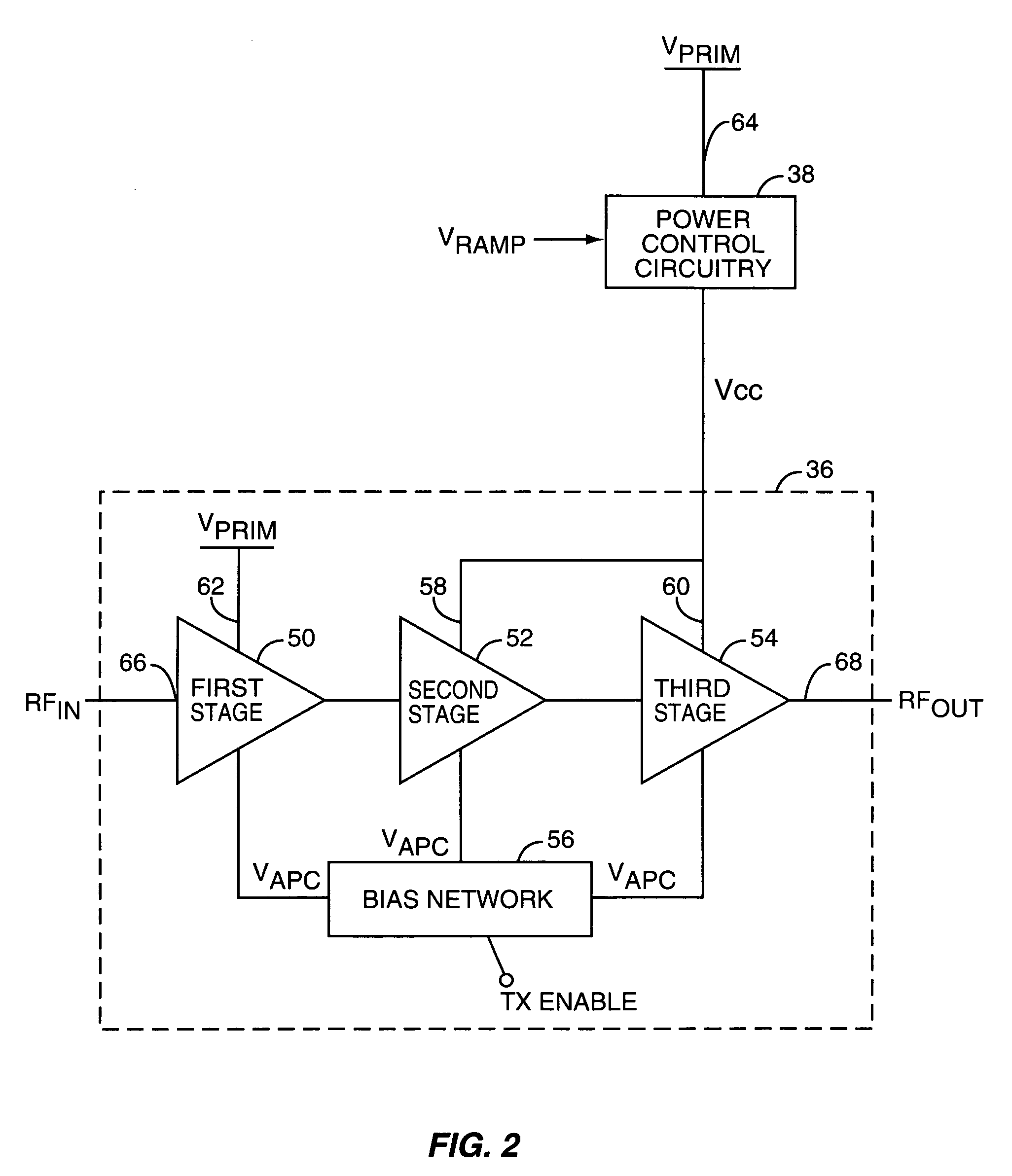 Reconfigurable power control for a mobile terminal