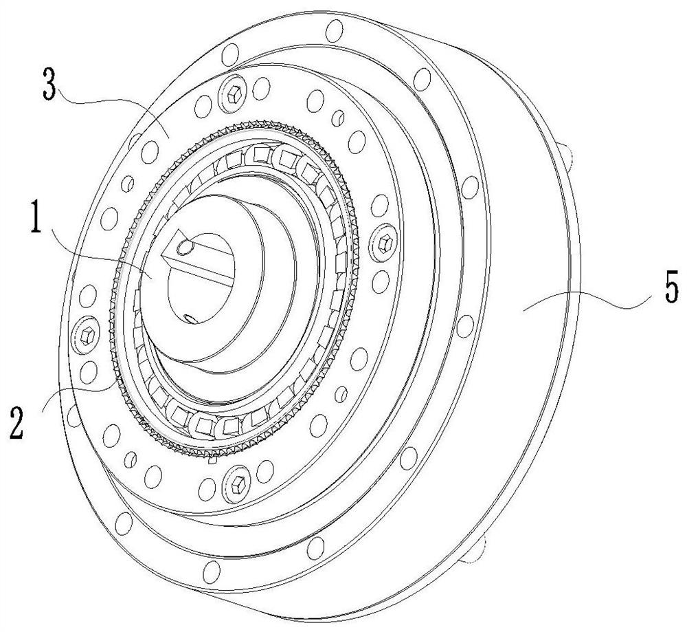 Harmonic reducer adopting multi-stage gear transmission and robot