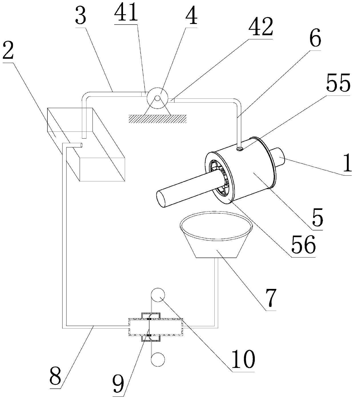 Repairing device for large shaft type part