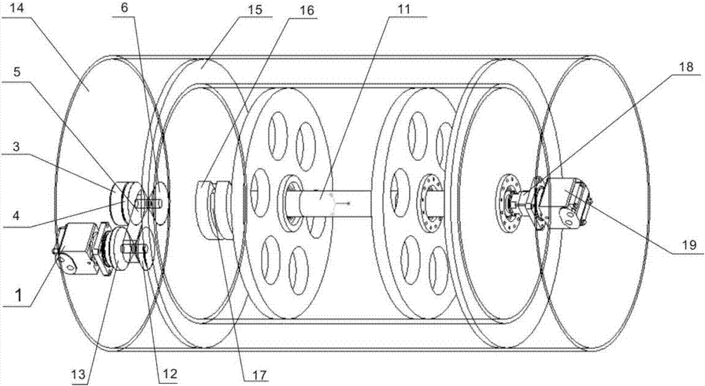 Vibratory roller steel wheel stepless amplitude adjustment device