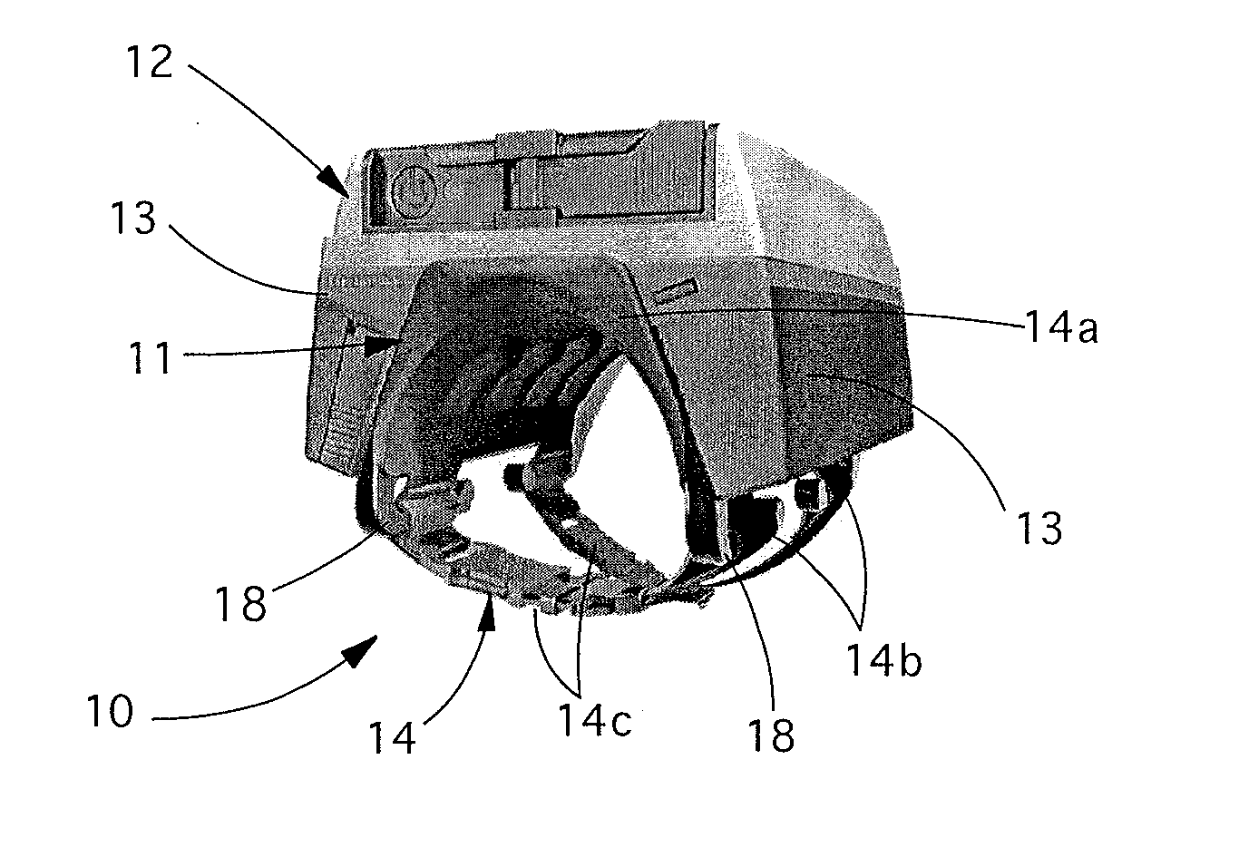 Attachment device for a wearable electronic apparatus and wearable electronic apparatus comprising said attachment device