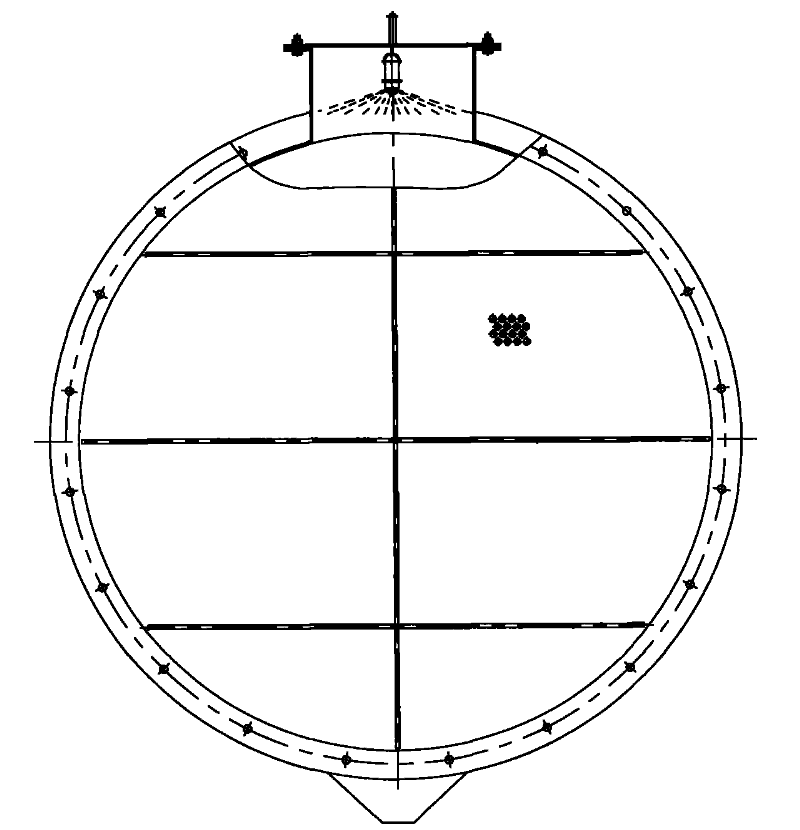 Horizontal type turbulent ball packing filter device