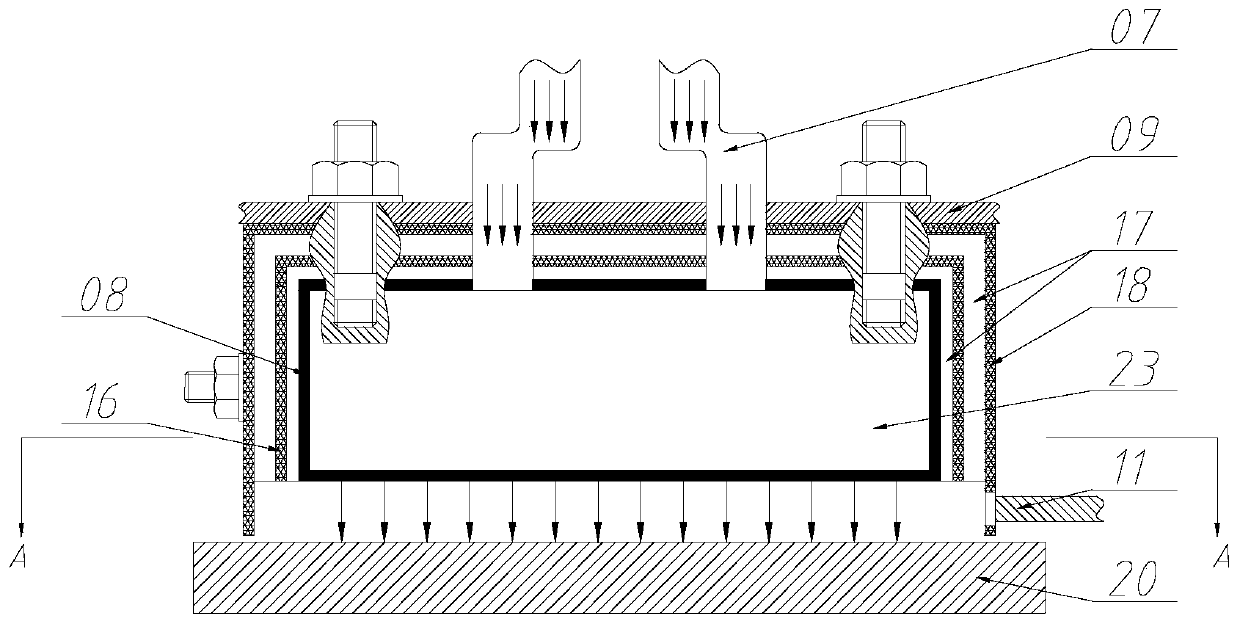 Series type hot air heating device for bituminous pavement and heating control method of device