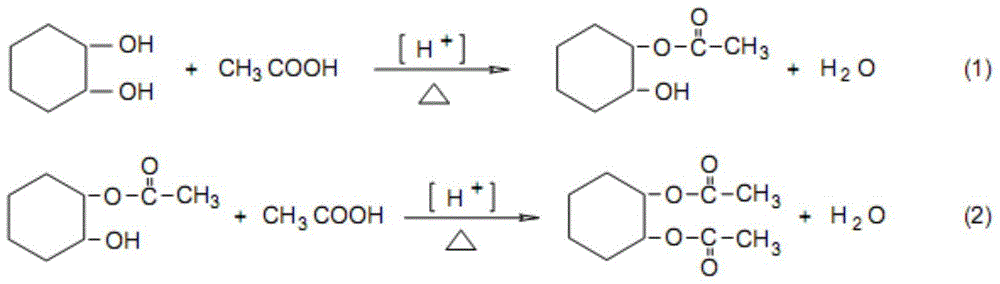 A kind of preparation method of trans-1,2-cyclohexanediol diacetate