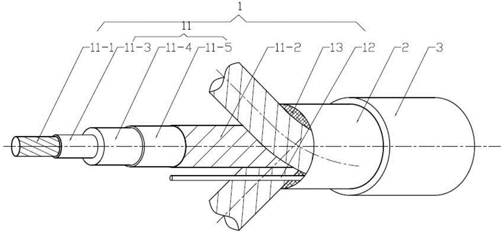 Self-support type building hoisting intelligent medium-voltage power cable and manufacturing method thereof