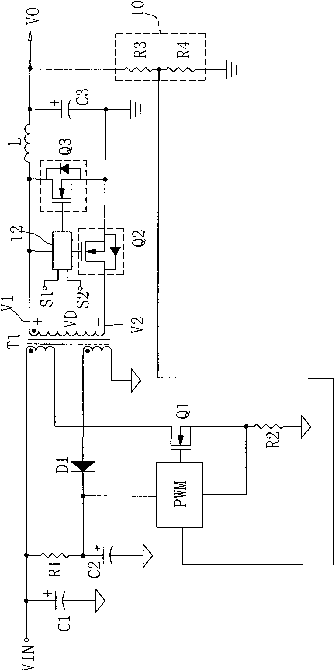 Synchronous rectification controlling device and forward synchronous converter