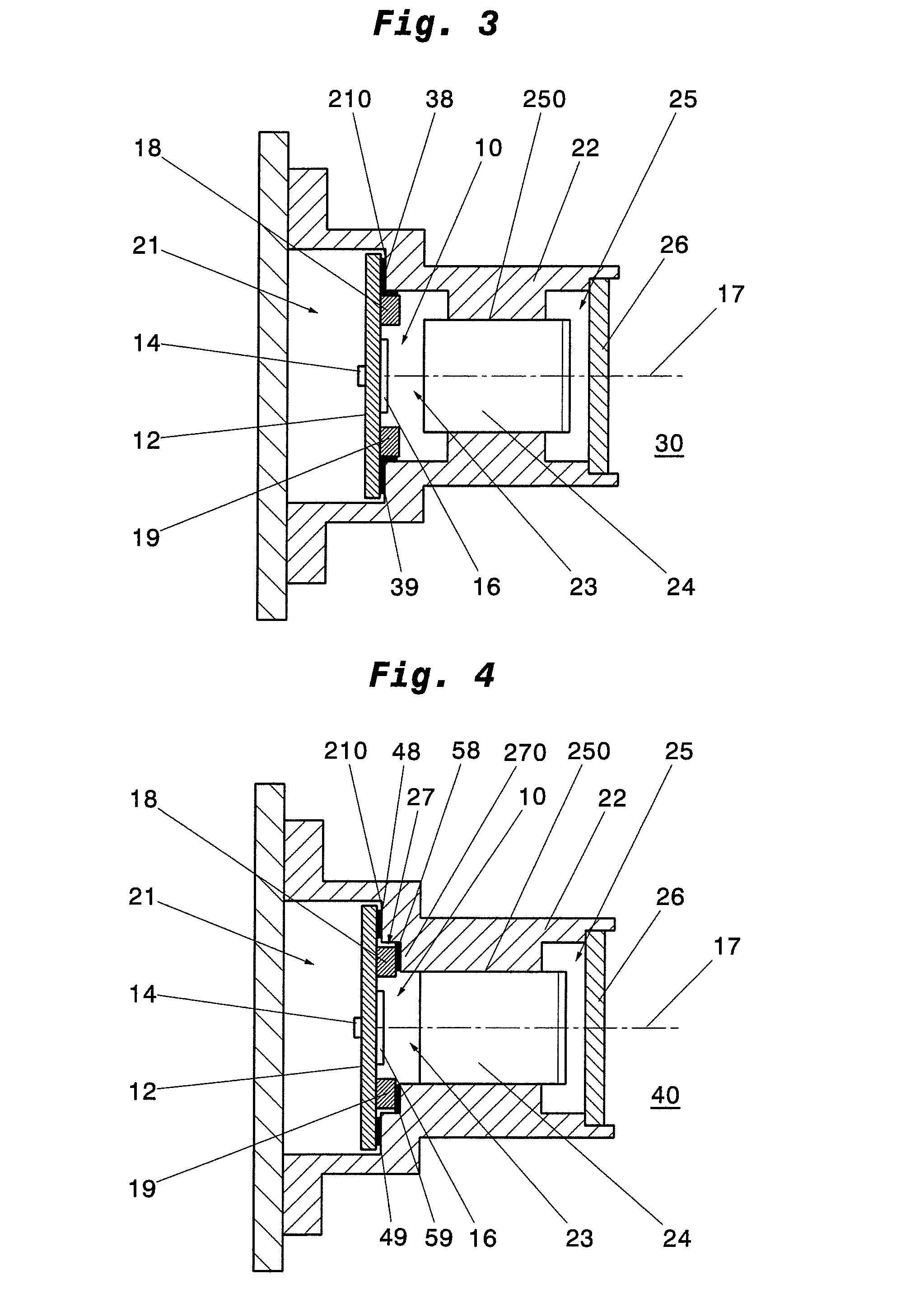 Camera with heating element