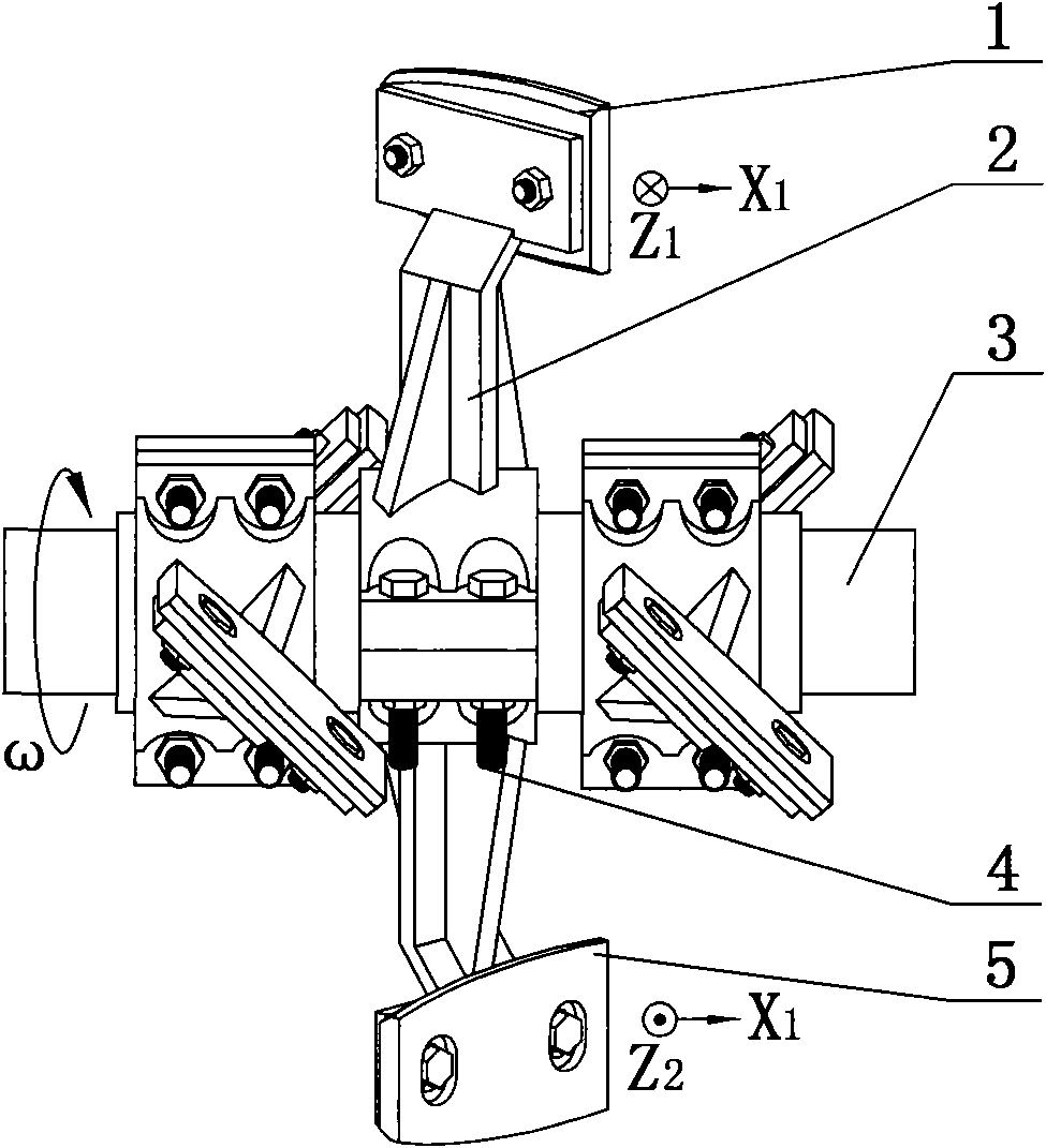 Opposite mixing mechanism for compulsory type asphalt mixing machine
