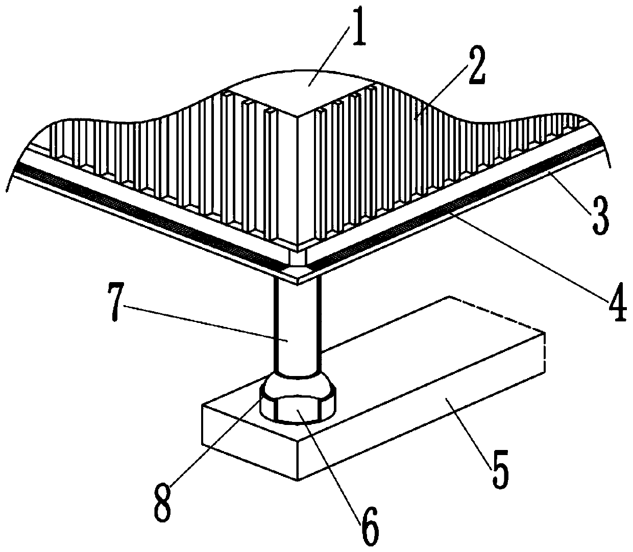 Cooling tower corner upright column sealing device