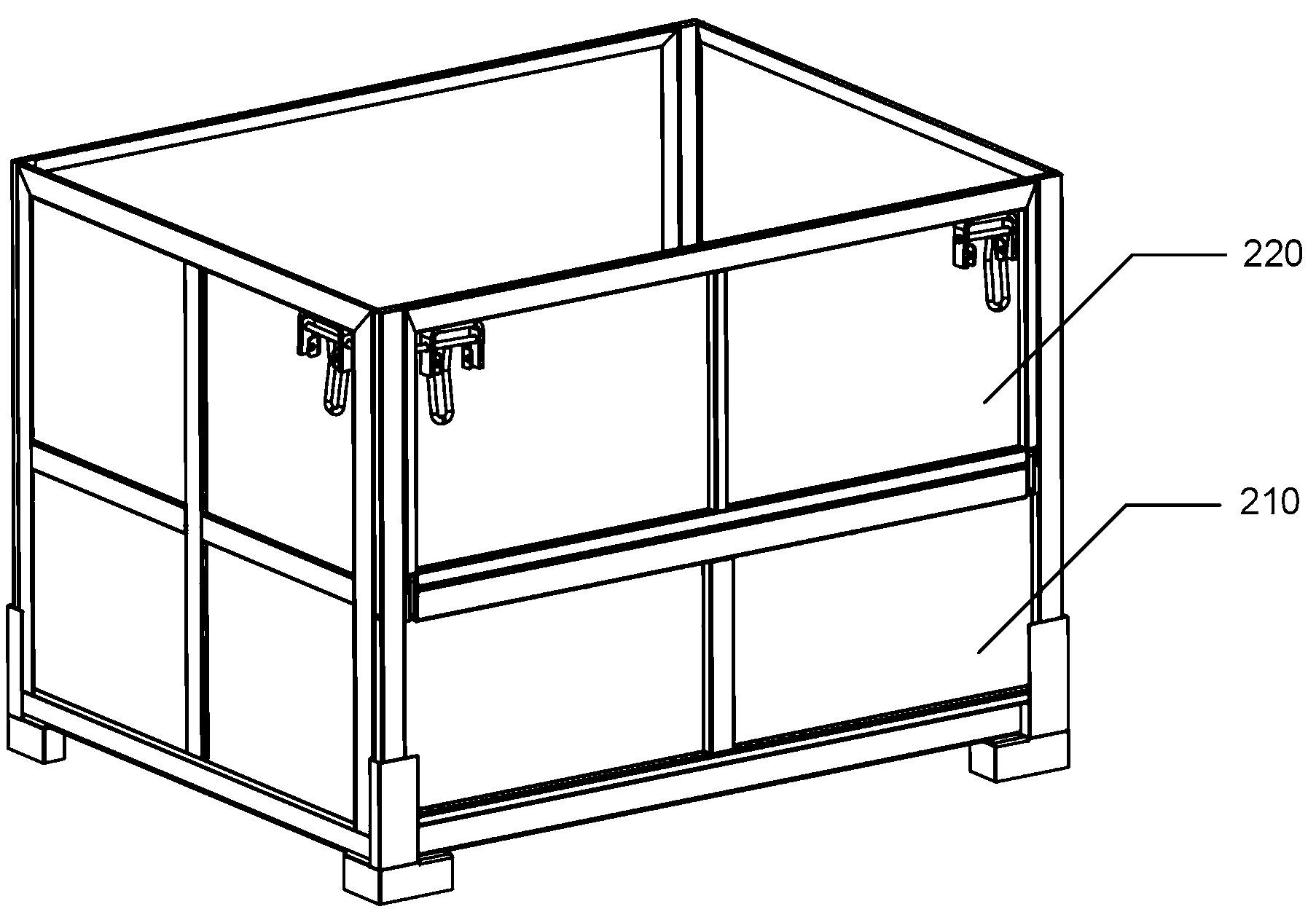 Side wall unit of pallet box and pallet box comprising same