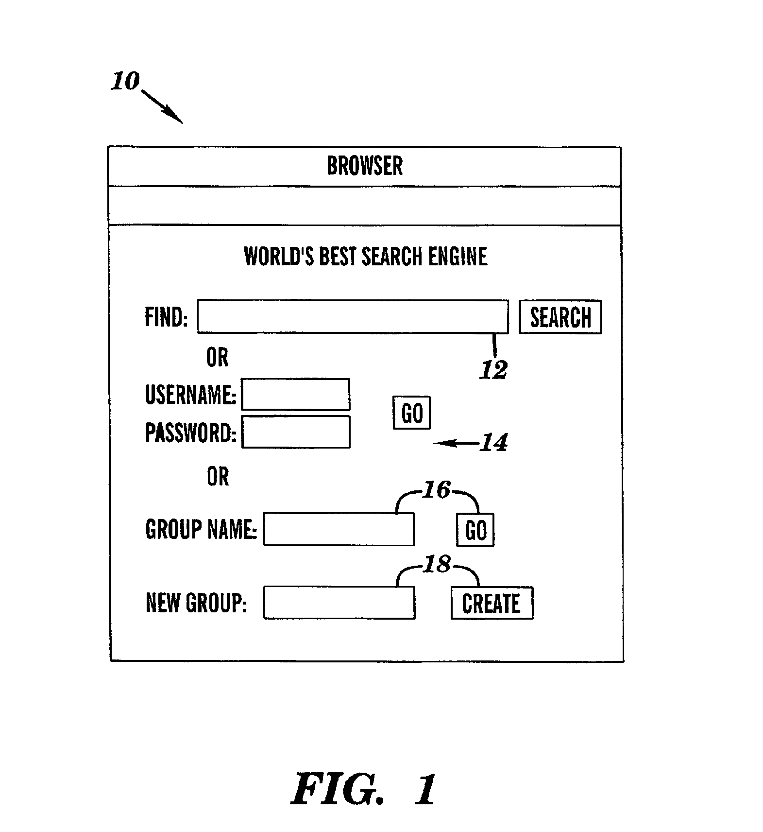 Group based search engine generating search results ranking based on at least one nomination previously made by member of the user group where nomination system is independent from visitation system
