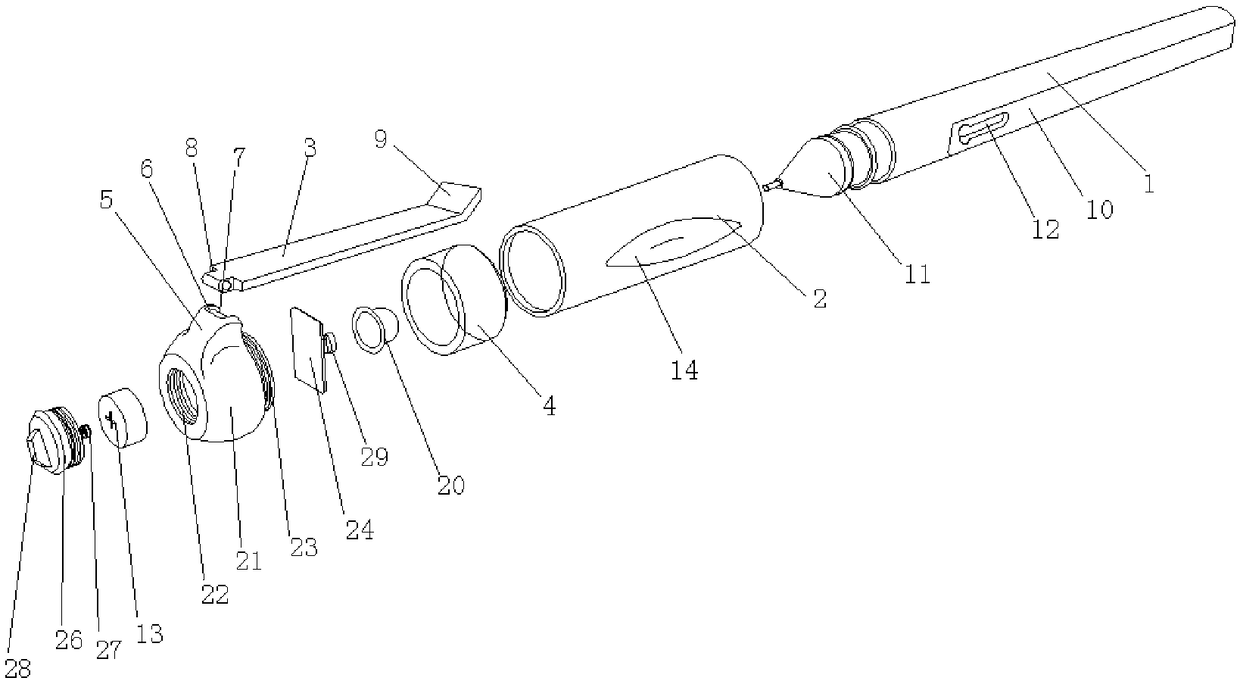 A pen with a pen cap capable of emitting light