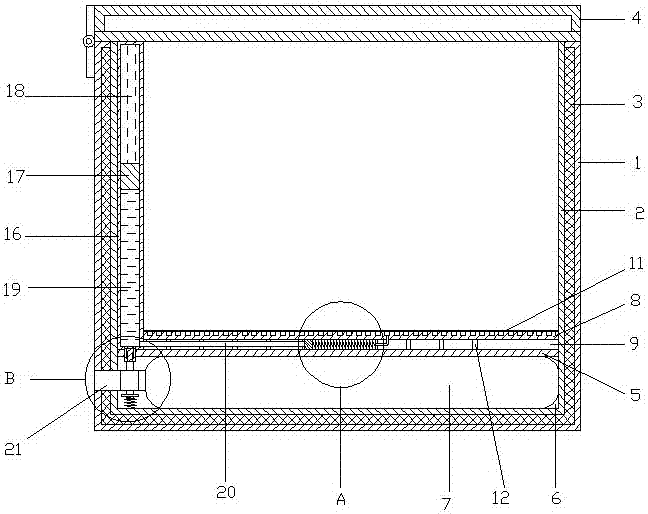 Refrigeration type express box structure