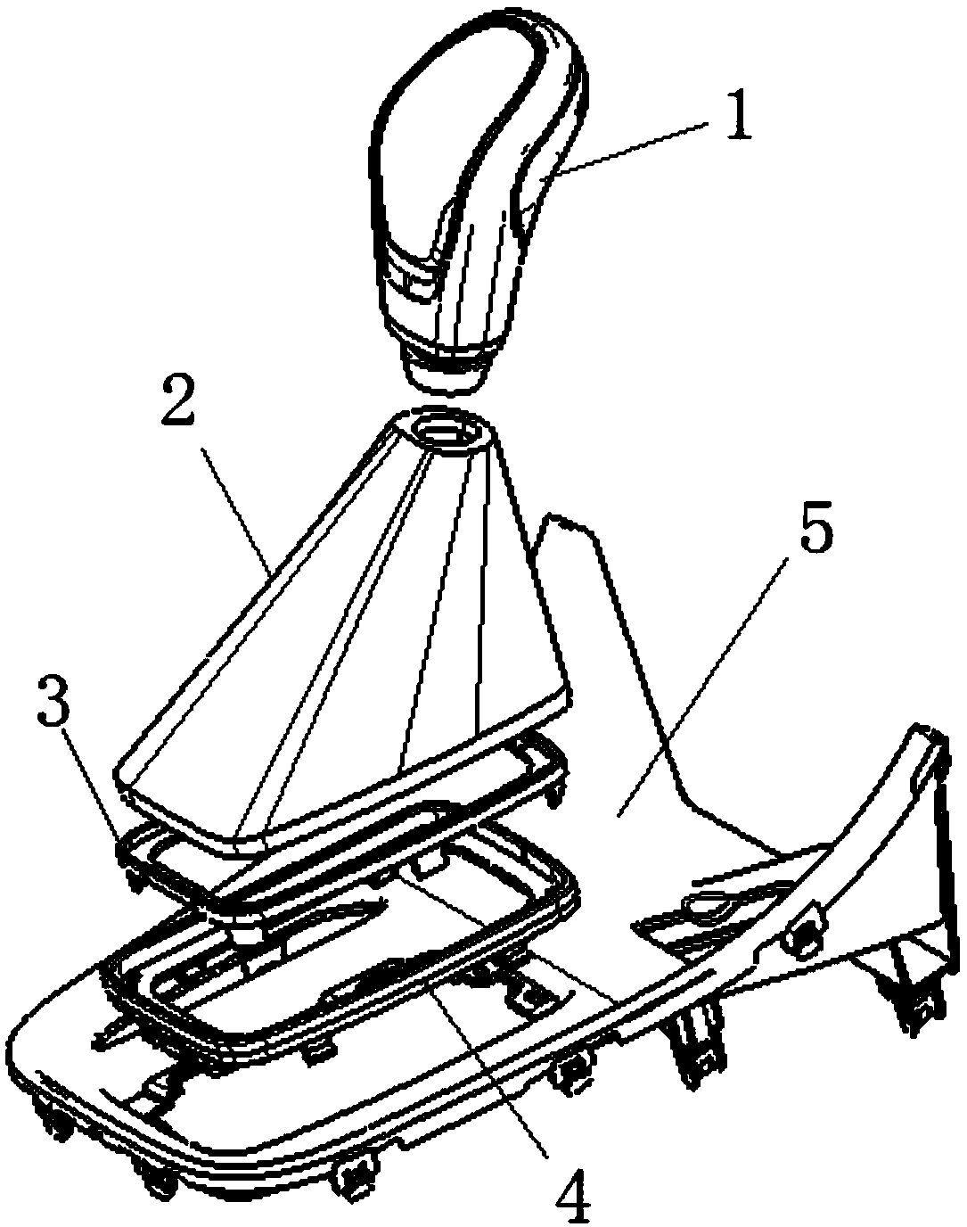 Internal and external matching structure of gear-shifting handle sheath assembly and assembly method thereof