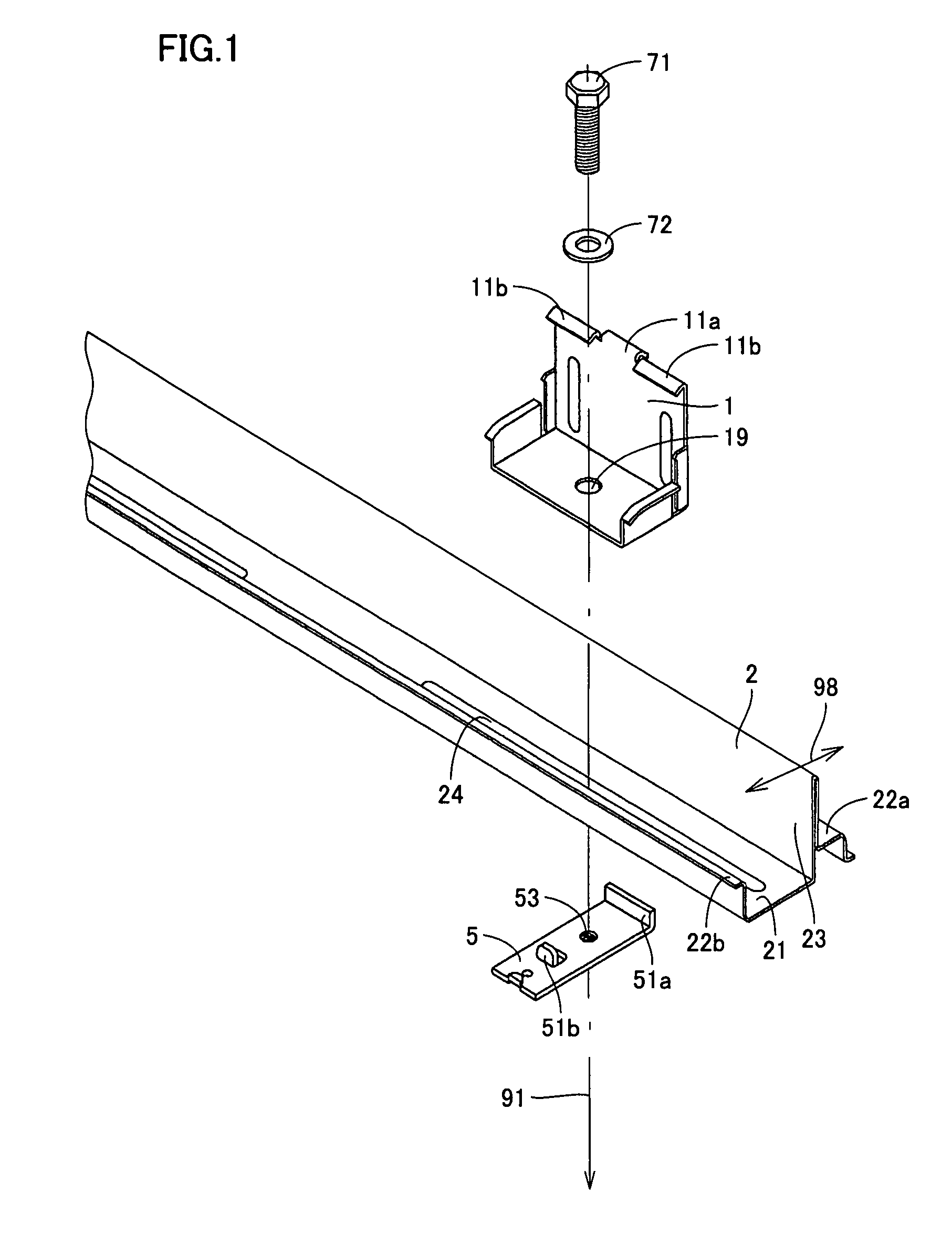 Mounting structure of solar cell module
