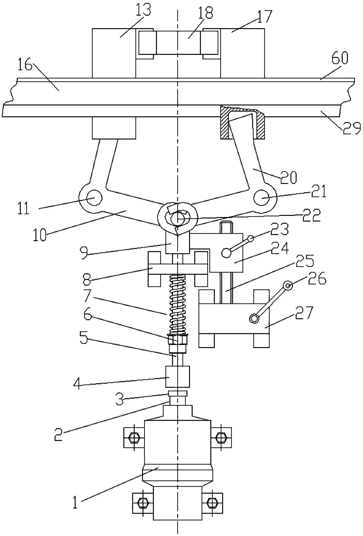 Horizontal electromagnetic push safety braking device for rack and pinion lifting equipment