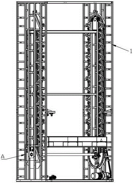 Automatically-tensioned vertical rotating container