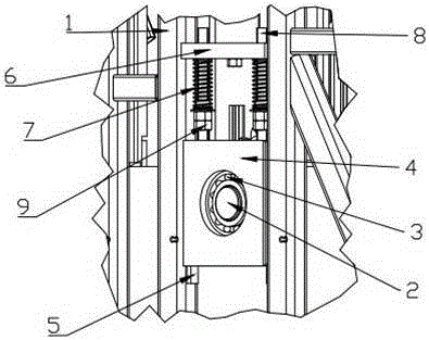Automatically-tensioned vertical rotating container