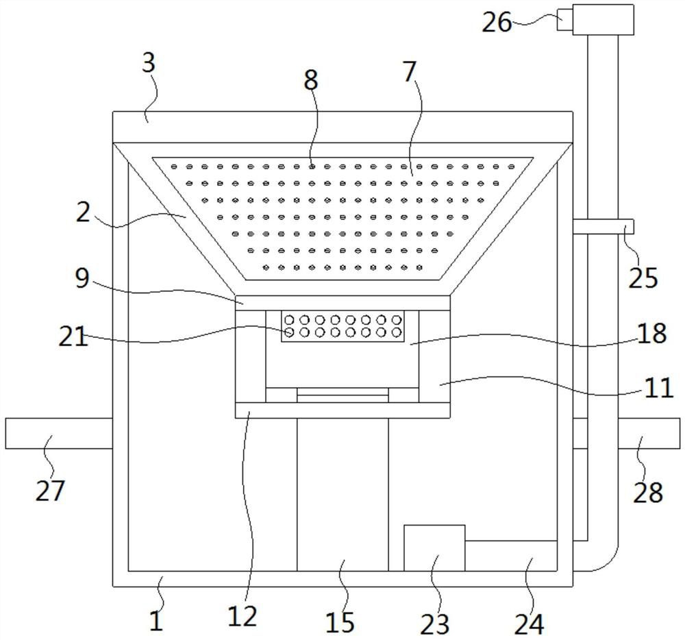 A rainwater collection and treatment method based on a water collection device on urban hardened road surfaces