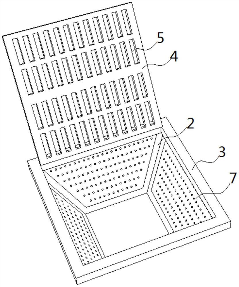 A rainwater collection and treatment method based on a water collection device on urban hardened road surfaces