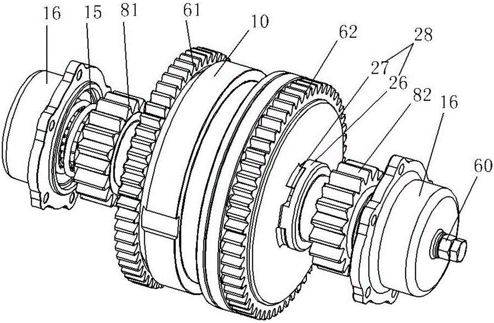 Hydraulic brake device for differential mechanism