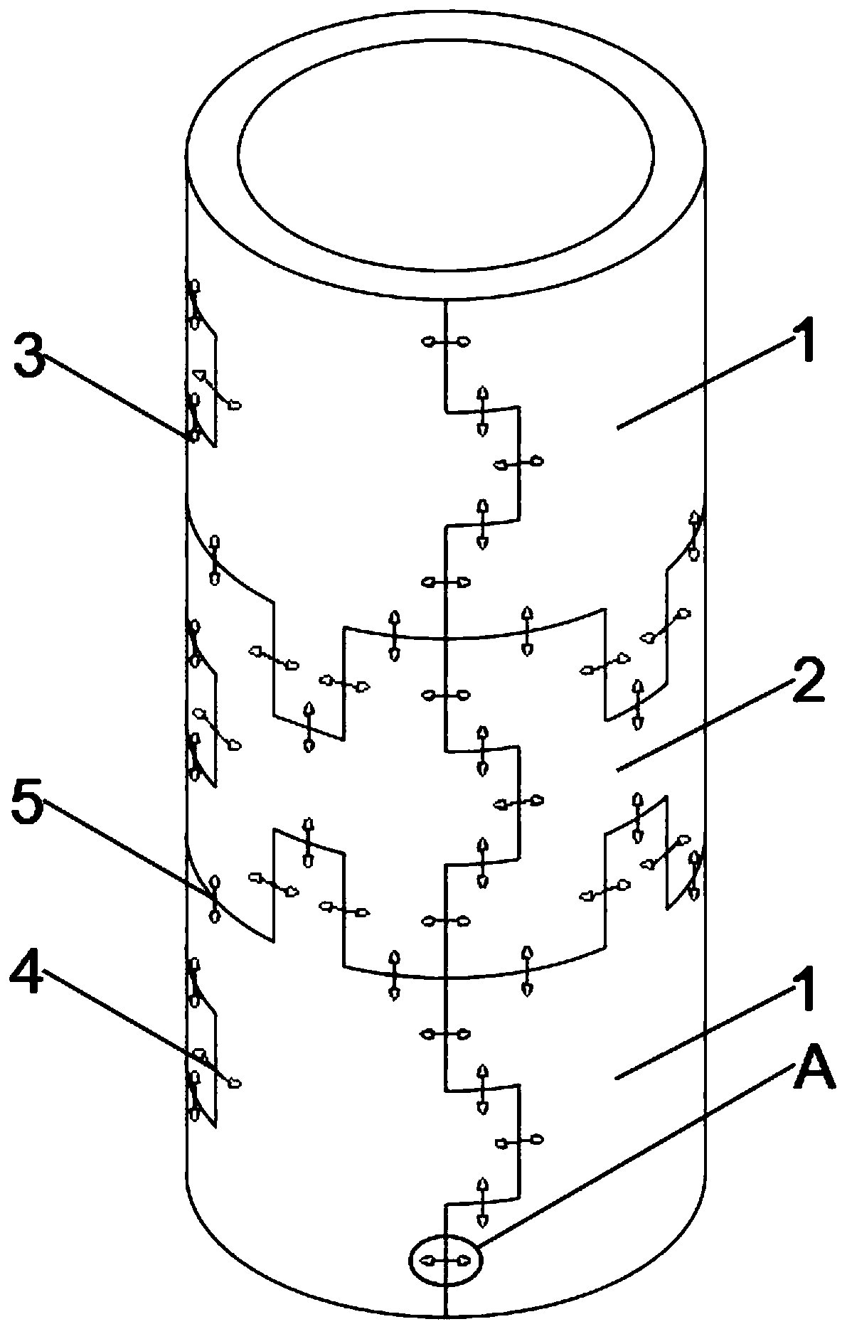 TRE assembled permanent cylindrical form and manufacturing method thereof