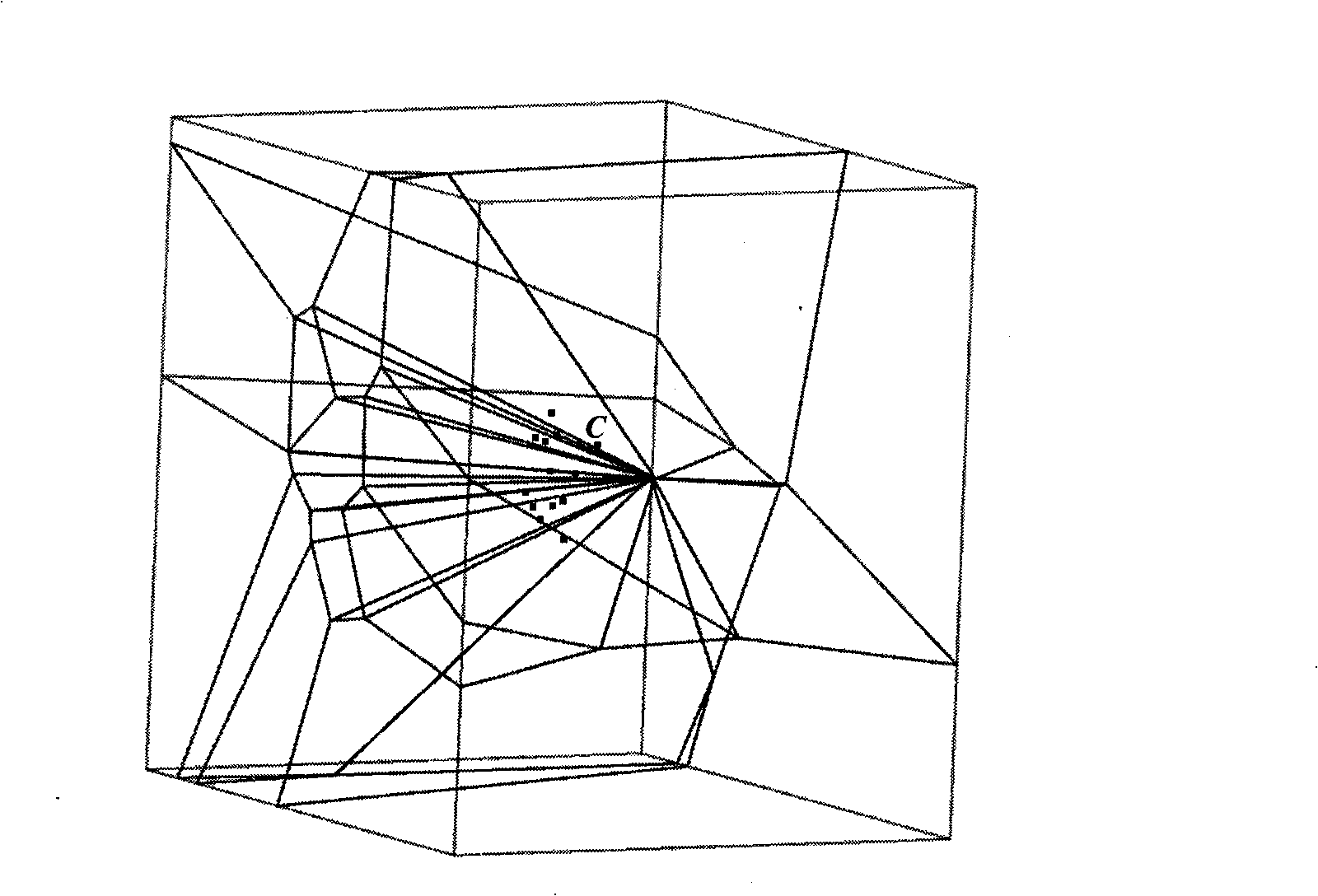 Three-dimensional dispersion point cloud topological neighbor data query method