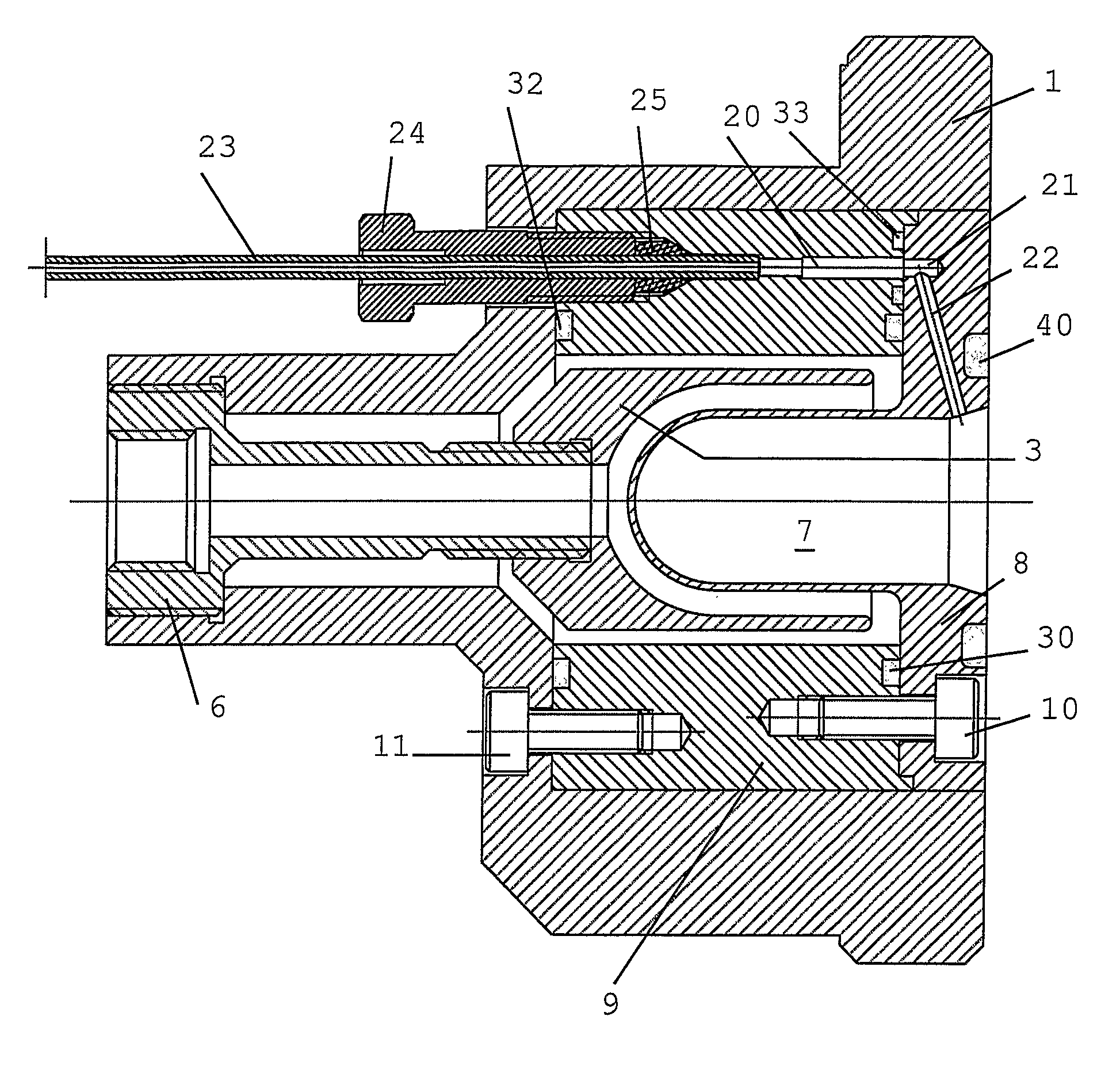 Target device for producing a radioisotope