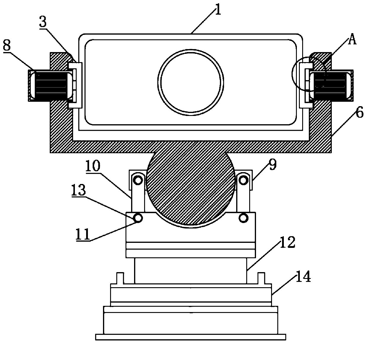 Circular screen type 360-degree panoramic holographic projection display device
