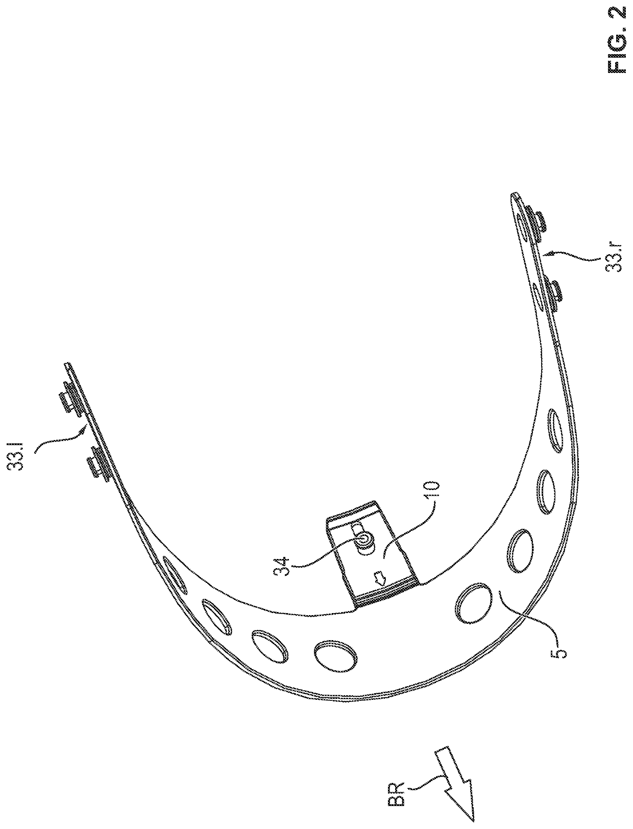 Safety helmet with a sheathed bearing element, process for removing the sheathing from the safety helmet and process for manufacturing such a safety helmet