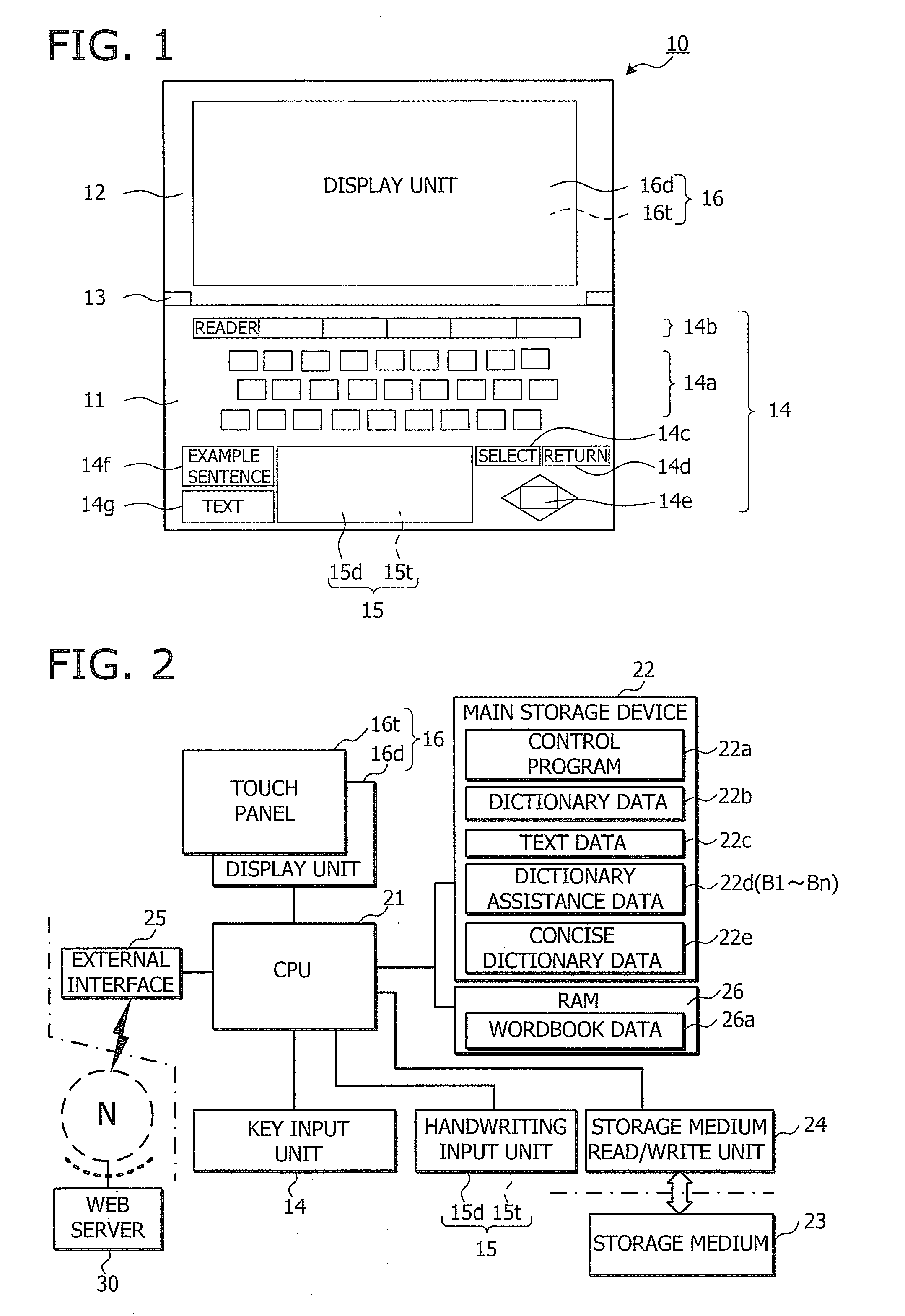 Dictionary information display device