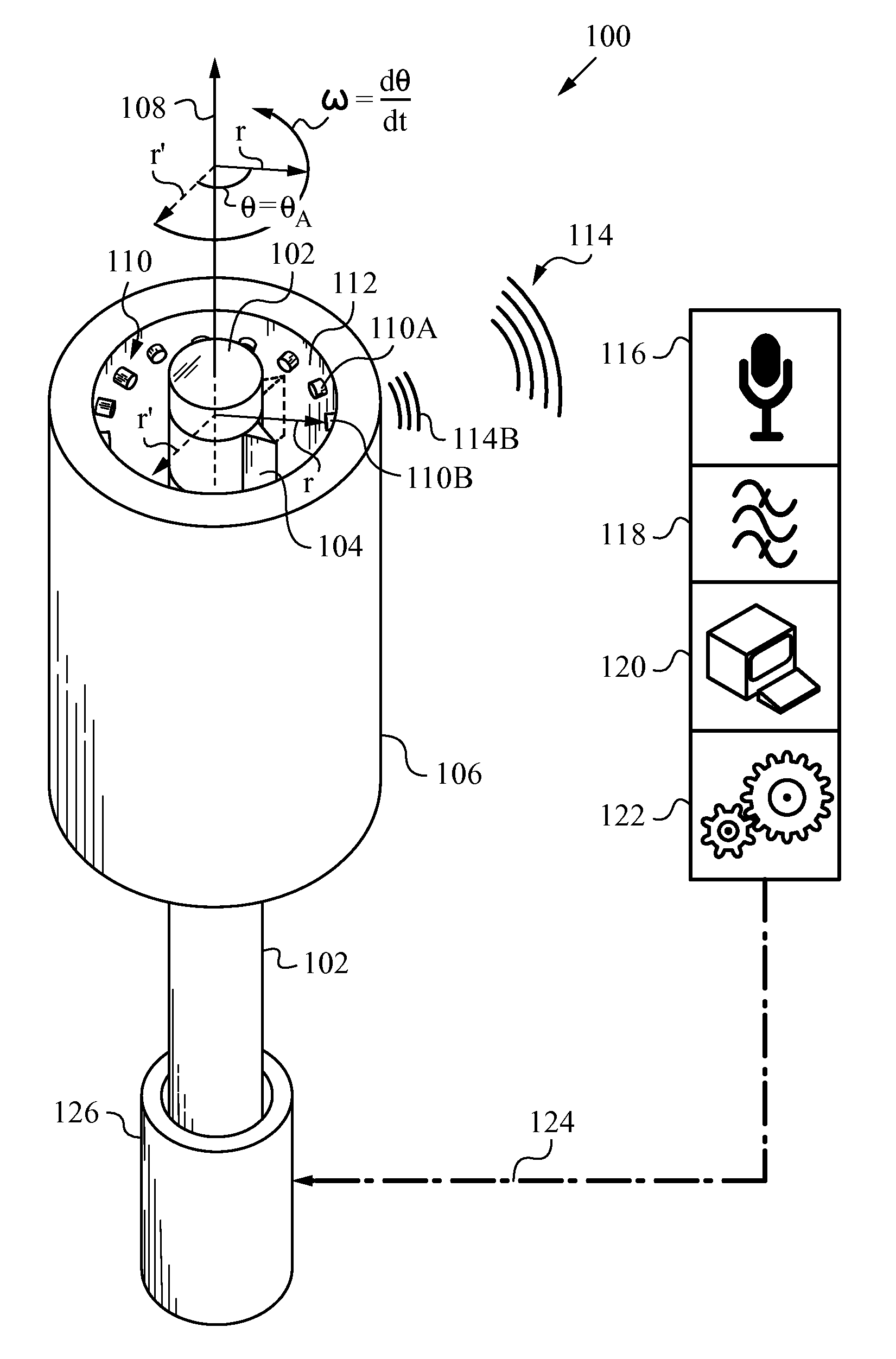 Acoustic absolute position encoder and method