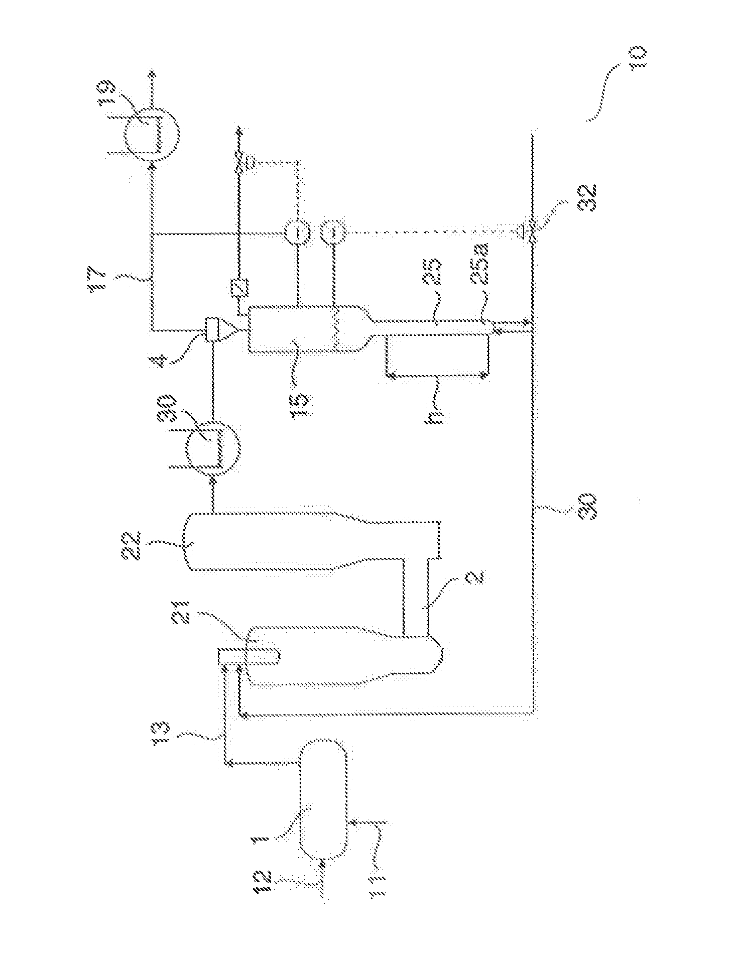 Process and plant for at least partial gasification of solid organic feed material