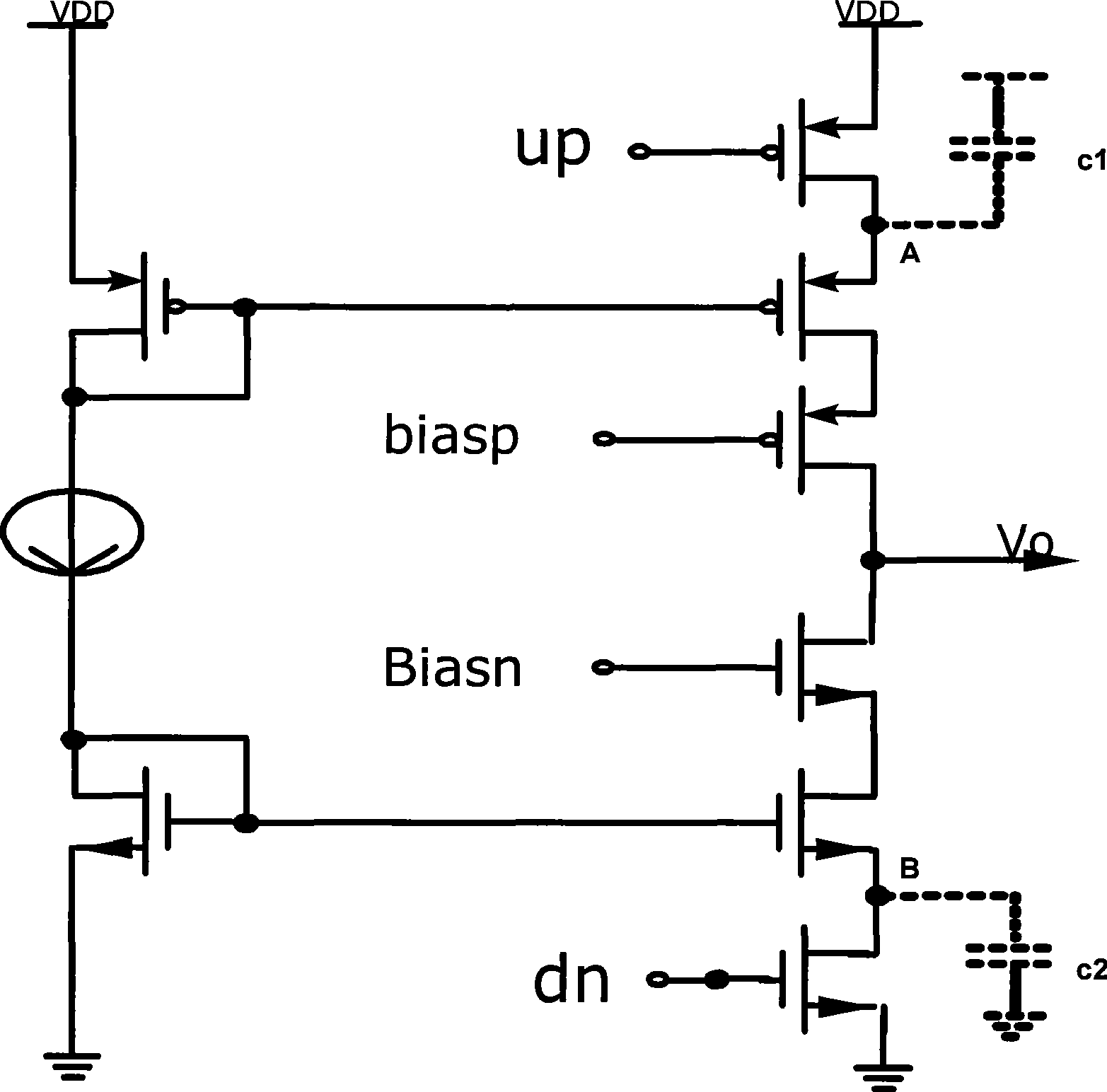A charge pump circuit
