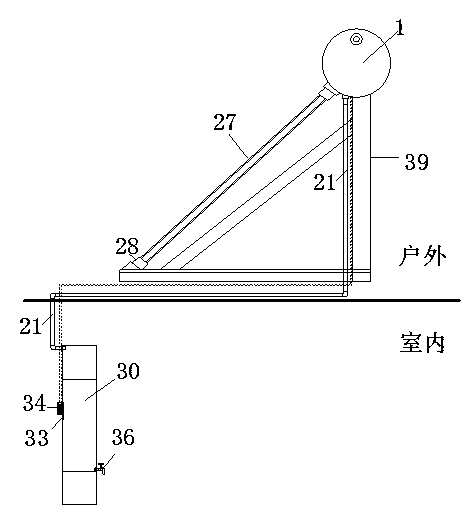 Solar water heater system coupling heat collecting water tank and drinking water tank