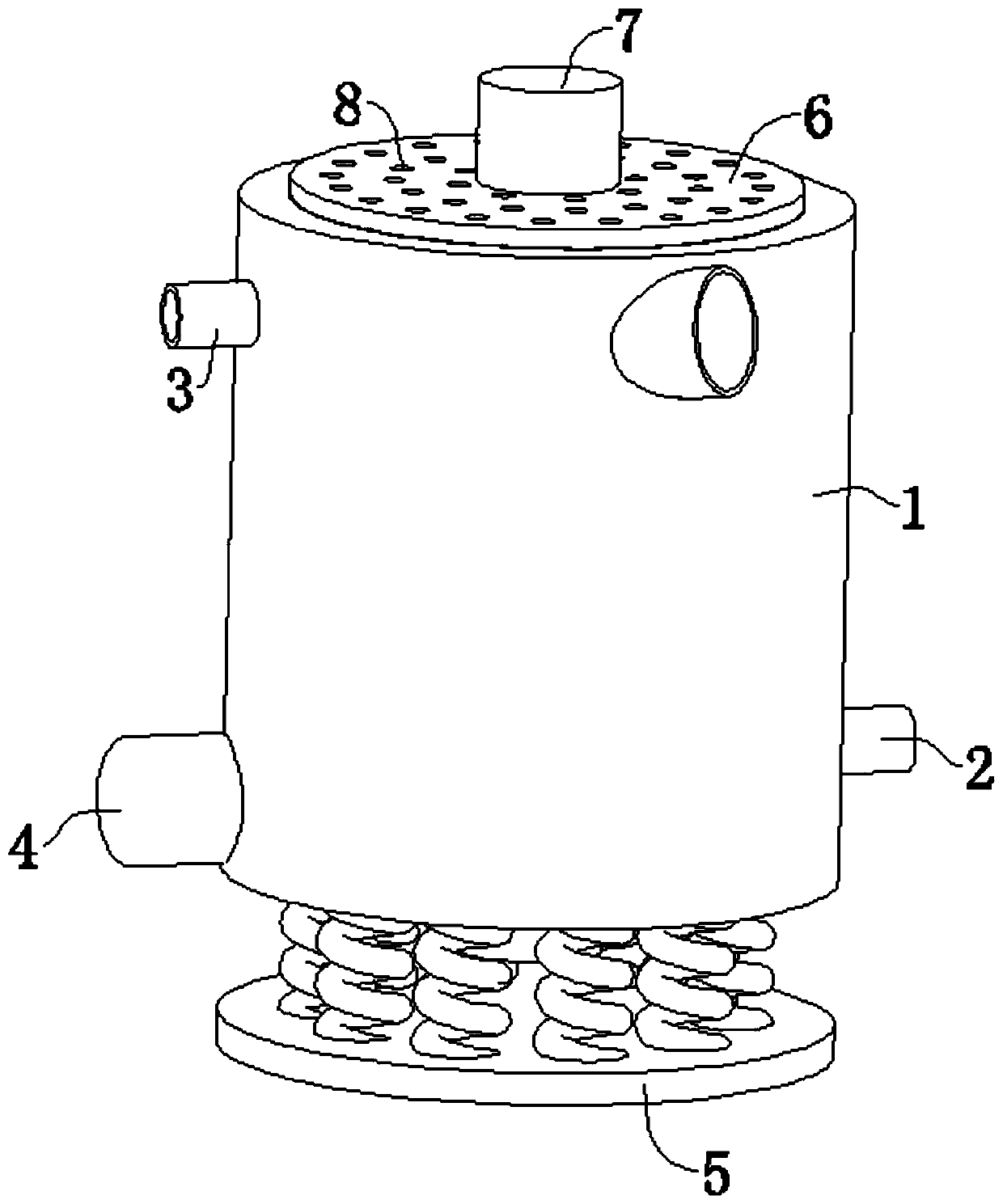 Sweating device for poria cocos processing