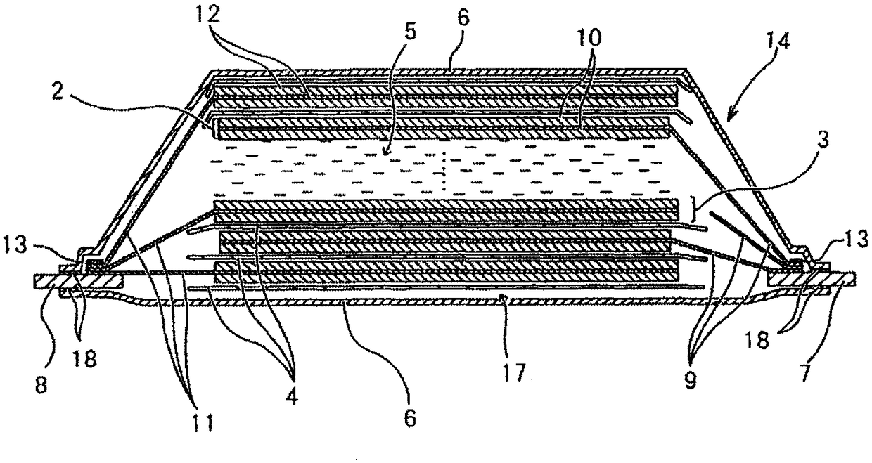 Electrochemical device electrode, electrochemical device, and manufacturing method for said electrode and said device