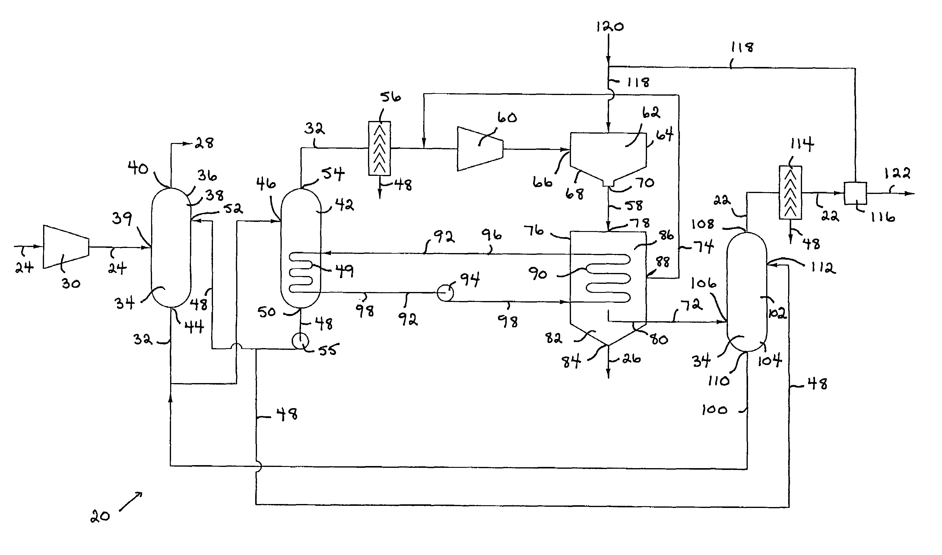 Process and apparatus for converting hydrogen sulfide into hydrogen and sulfur