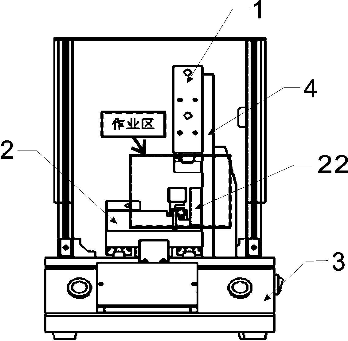 Pneumatic vertical crimping device and its crimping method