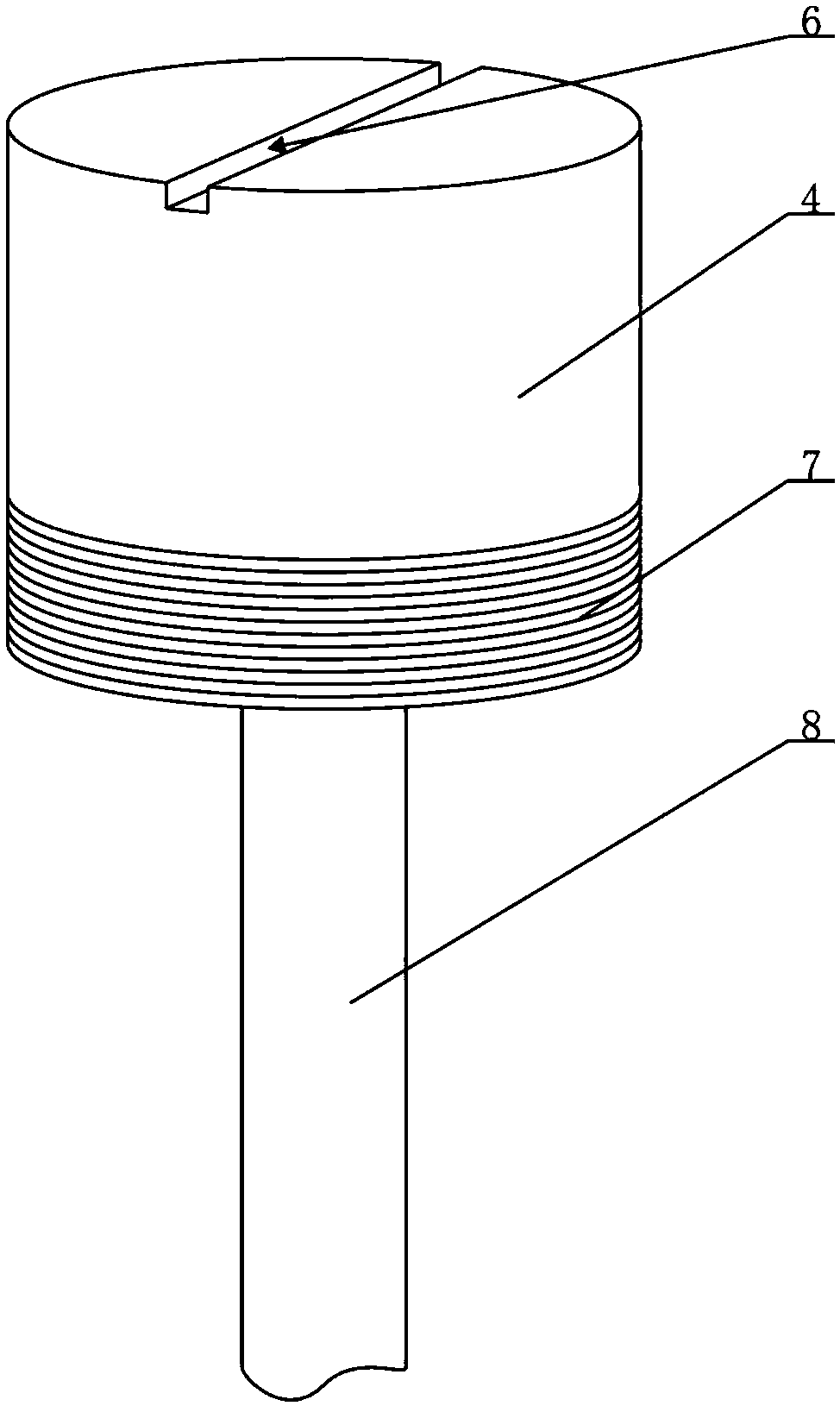 Anti-sinking device for hard corrugated outer tube wall