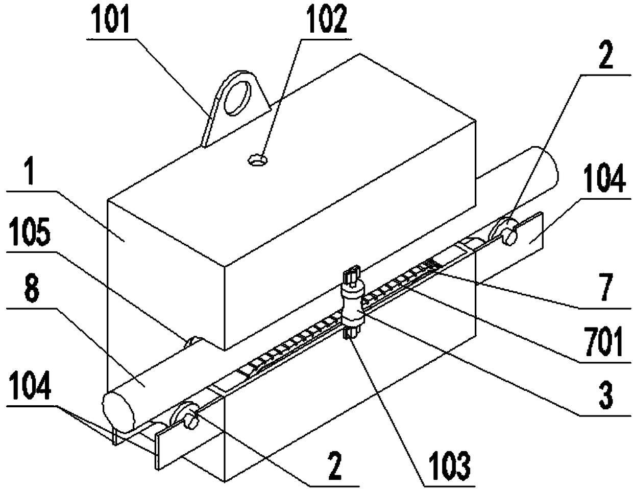 Mine cable laying device