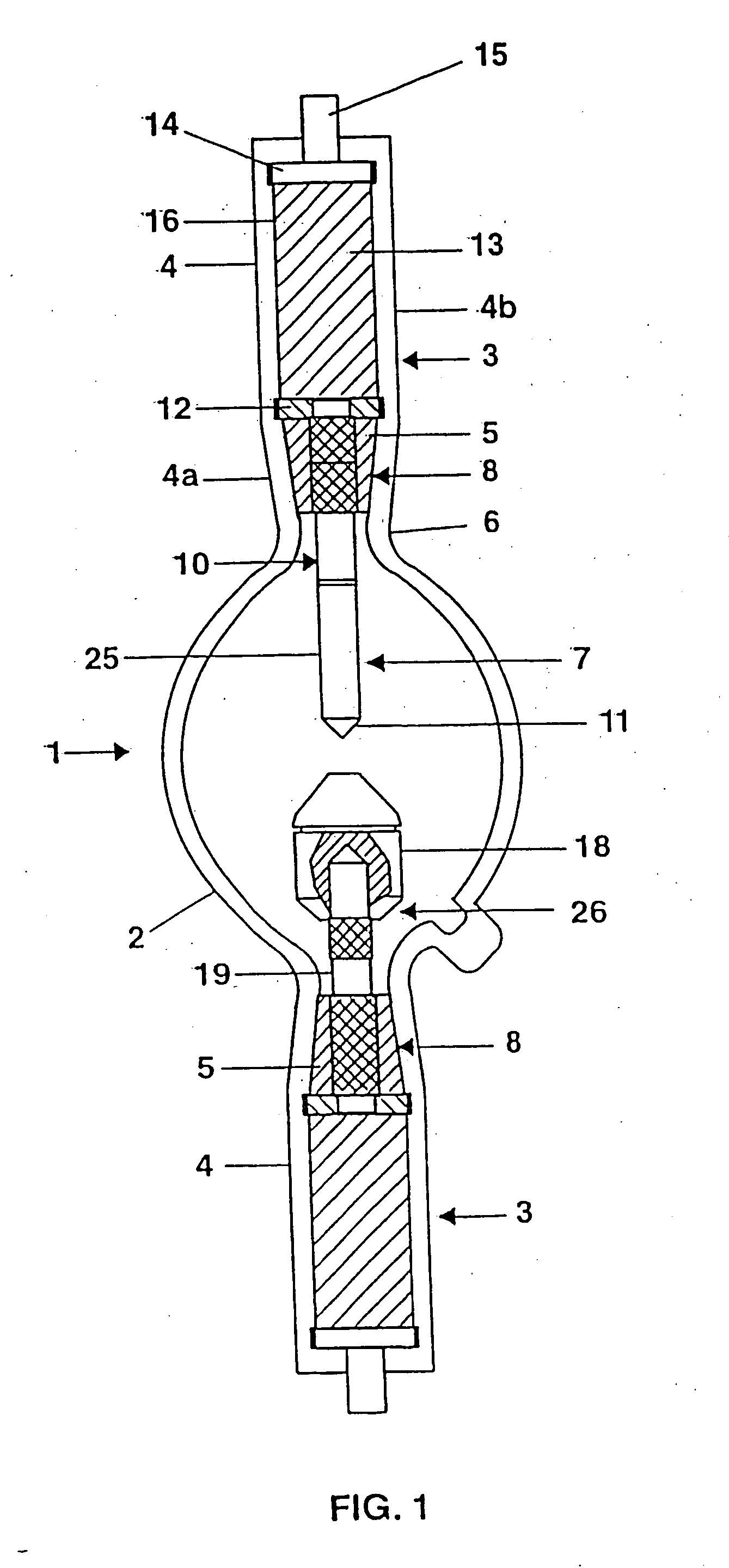 Short arc high-pressure discharge lamp