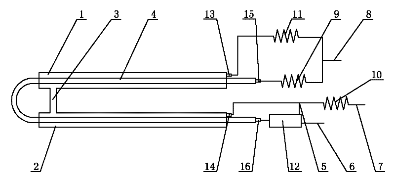 Secondary throttle pipe-in-pipe recooling device for air conditioner