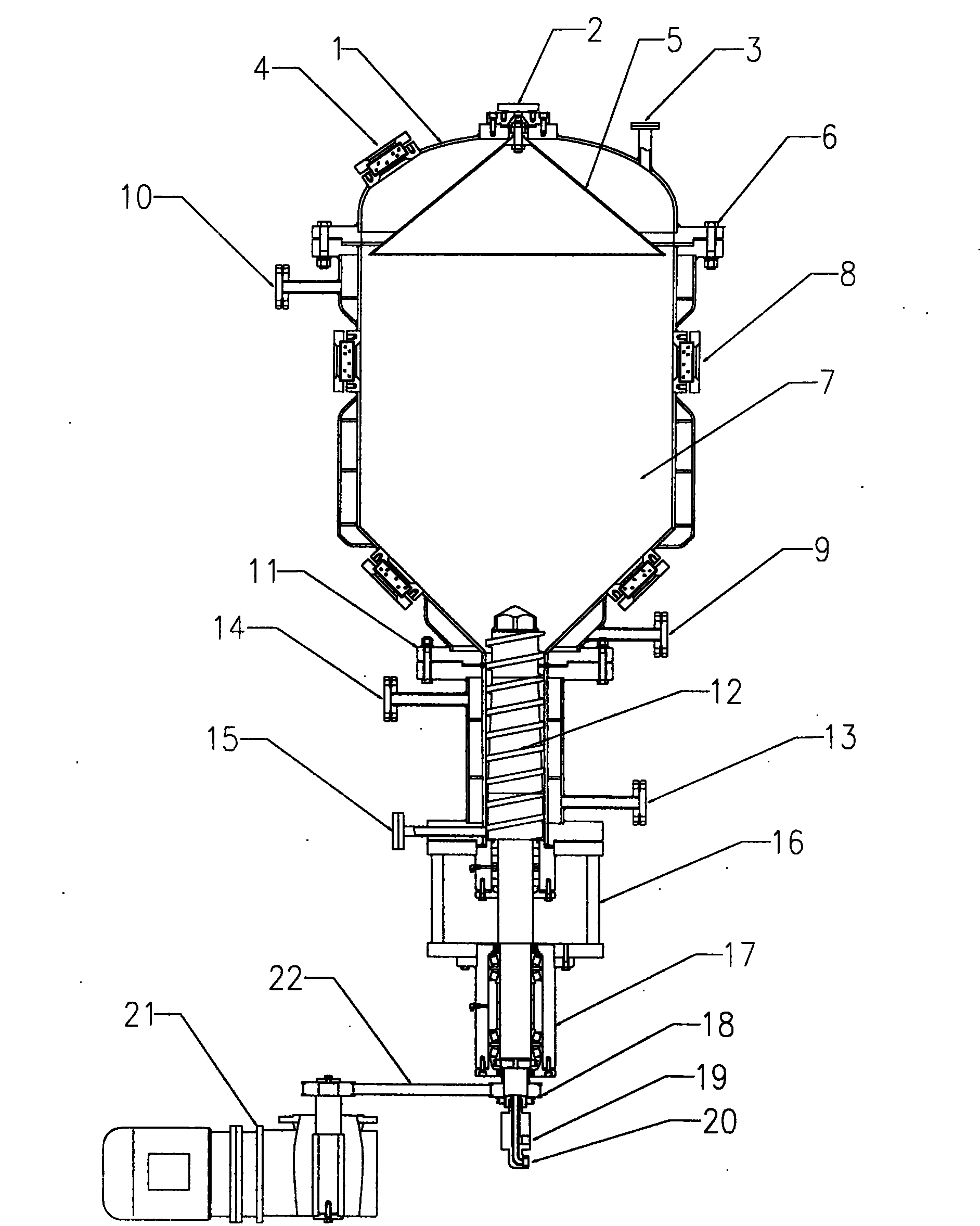 Device for continuously and rapidly defoaming high-viscosity fluid