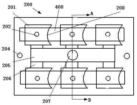 Cluster casting shell mould and technology for cast steel tool aprons of rotary cultivators