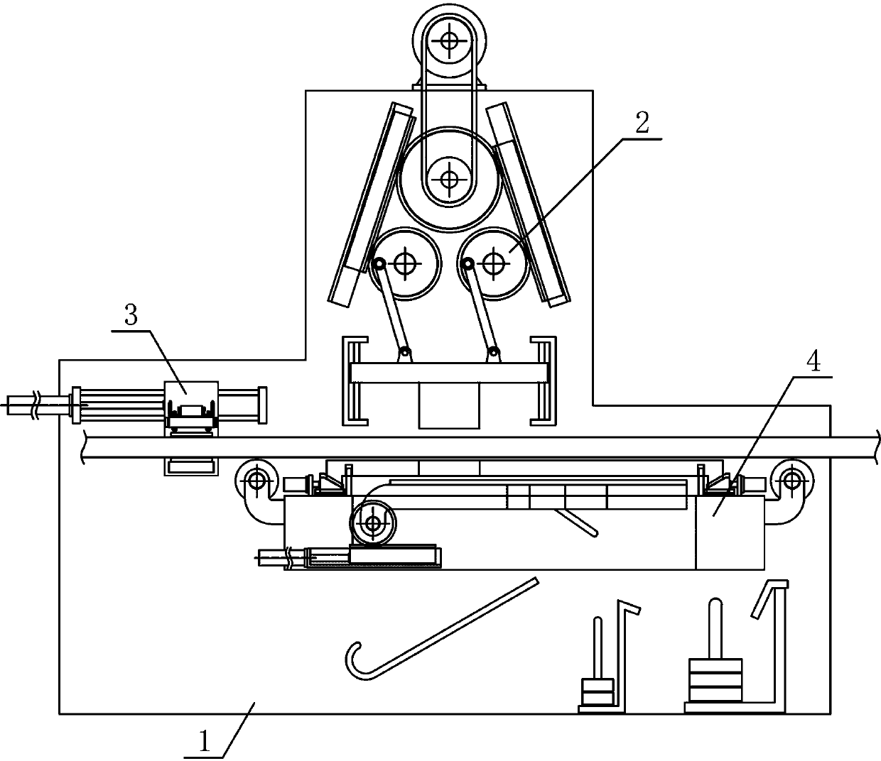 Automatic arranging mechanism for punched and sheared workpieces