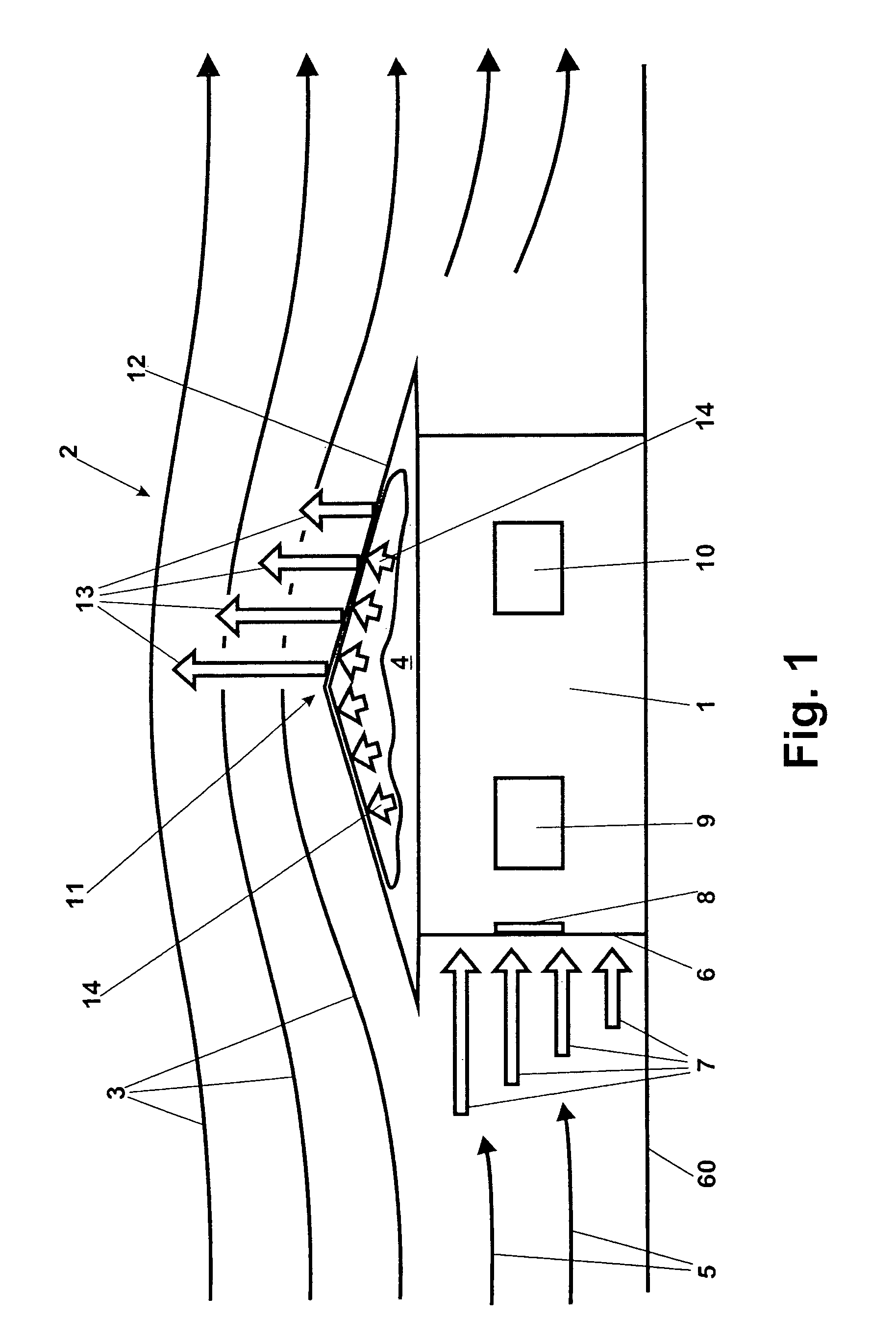 Wind flow body for a structure