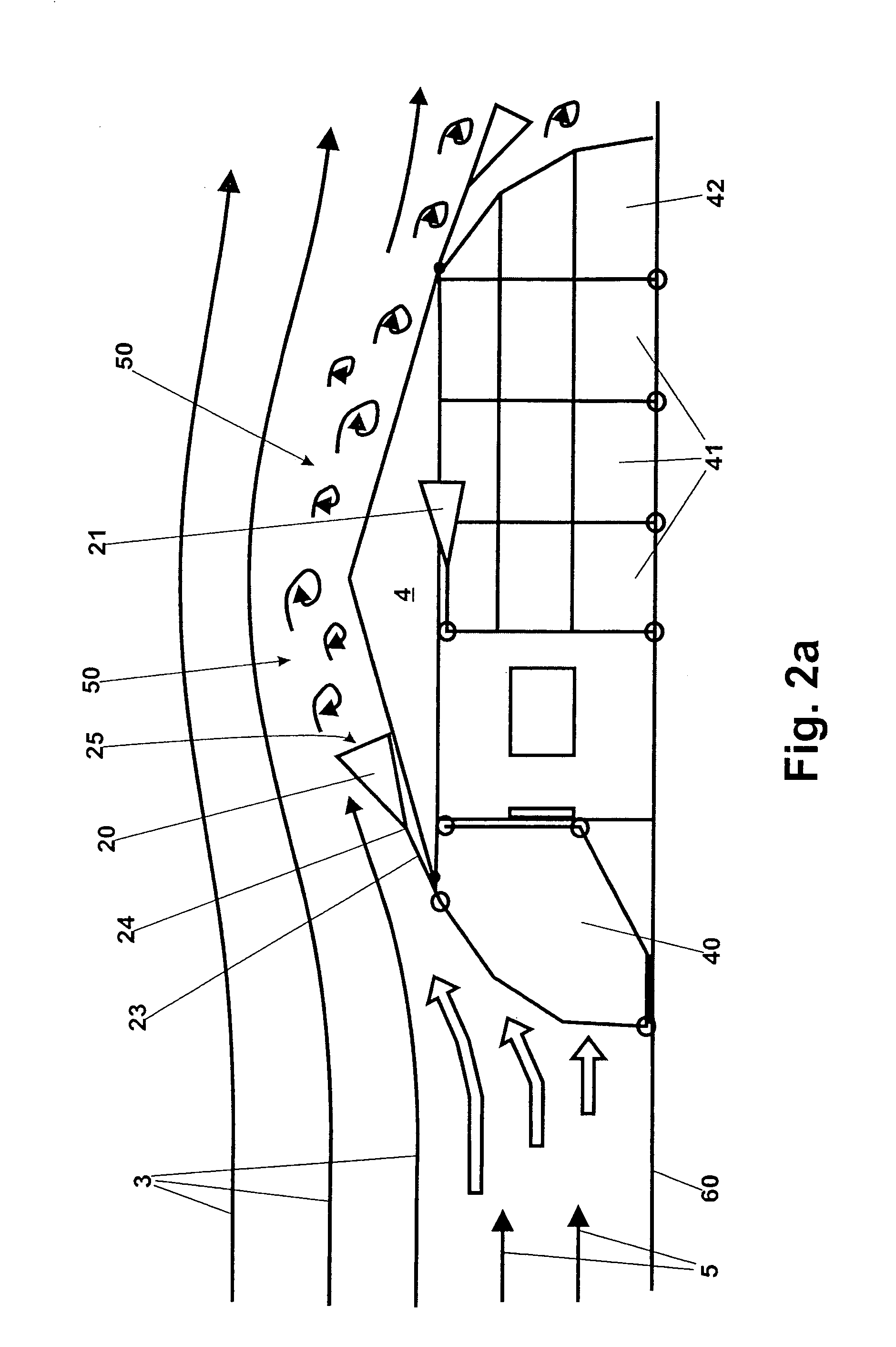 Wind flow body for a structure