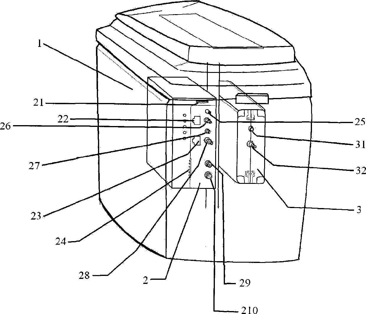 Garbage can code division multiple access (CDMA) wireless transmission remote evidence obtaining device