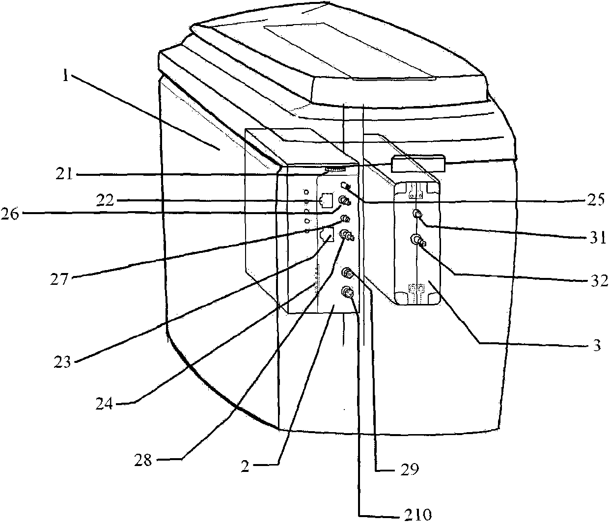 Garbage can code division multiple access (CDMA) wireless transmission remote evidence obtaining device